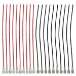 Tianyi - lot de 30 connecteurs femelles  sertir de 6, 3 mm avec manchon isolant awg 2214 et 20 cm ...