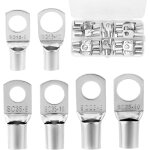 Tianyi - ® 30 pièces cosses de câble 16 / 25 / 35 mm, cosses electriques ronde à?illet en cuivre etamé ... Tianyi - ® 30 pièces cosses de câble 16 / 25 / 35 mm, cosses electriques ronde à?illet en cuivre etamé ...