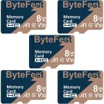 Tianyi - lot de 5 cartes tf 8 go avec 5 adaptateurs, classe 10, vido hd, v10, a1, mic rosd card pour ...