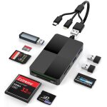 Tianyi - 8 en 1 lecteur carte sd pour sd / tf / cf / xd / ms / micro sd avec 3 ports usb 2. 0, adaptateur ...