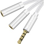 Tianyi - adaptateur micro casque cble audio splitter jack 3, 5mm mle  double 3. 5mm femelle rpartiteur ...
