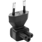 Tianyi - adaptateur secteur  90 degrs, prise europenne vers iec320 - c5, adaptateur secteur pour moniteur ...
