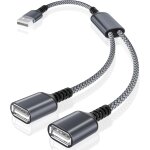 Tianyi - basesailor cble usb rpartiteur 1m, type a mle vers 2 femelle rallonge nylon diviseur multiprise ...