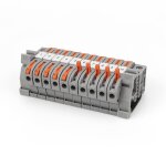 Tianyi - bornier electrique rail din, 10 bornier rail din 0, 08 - 4 mm avec rail din 10cm, connecteur ...
