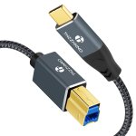 Tianyi - cble 3. 0 d'imprimante usb b vers usb c 1m, 5gbps usb type c vers type b pour station d'accueil ...