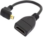 Tianyi - cble adaptateur micro hdmi mle vers hdmi femelle 4k hdtv coud  90 vers le bas 10 cm