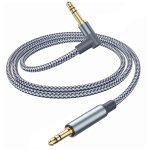 Tianyi - cble audio auxiliaire 3, 5 mm [1, 2 m] cble auxiliaire 90 avec fiche coude, en nylon tress, ...