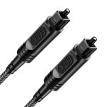 Tianyi - cble audio optique numrique toslink [4 m] ¿ fibre optique spdif haute performance ¿ nylon ...