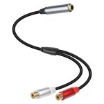 Tianyi - câble audio séparateur 6. 35mm vers 2 rca, 1 / 4 pouce prise trs stéréo femelle vers double ... Tianyi - câble audio séparateur 6. 35mm vers 2 rca, 1 / 4 pouce prise trs stéréo femelle vers double ...