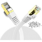 Tianyi - cable ethernet 5m, rj 45 cat 7 plat haute vitesse avec connecteur rseau rj45 plaqu or, cable ...