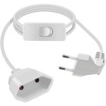 Tianyi - cble d'extension euro avec interrupteur 2. 5a 250v rallonge euro cable pour appareils mnagers, ...