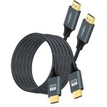 Tianyi - cbles hdmi 4k 1m lot de 2, nylon tress hdmi vers hdmi cble supporte 18gbps 3d / 4k@60hz / ...