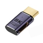 Tianyi - cble hdmi 8k mle vers hdmi 2. 1 femelle plat horizontal  90 degrs coud uhd adaptateur d'extensio ...