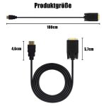 Tianyi - câble hdmi vers vga 1, 8 m, mâle vers mâle, adaptateur hdmi vga 1080p, compatible avec hdtv, ... Tianyi - câble hdmi vers vga 1, 8 m, mâle vers mâle, adaptateur hdmi vga 1080p, compatible avec hdtv, ...