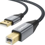 Tianyi - cble imprimante usb 1, 5m, usb 2. 0 cordon de scanner d'imprimante mle  b mle nylon tress ...