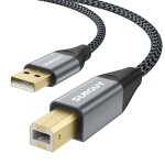 Tianyi - cble imprimante usb 3m, usb 2. 0 cordon de scanner d'imprimante mle  b mle nylon tress ...