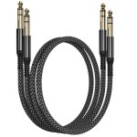 Tianyi - câble instrument audio stéréo 6. 35mm (1m / 2 pack) cordon tressé en nylon jack trs 1 / 4 mâle ... Tianyi - câble instrument audio stéréo 6. 35mm (1m / 2 pack) cordon tressé en nylon jack trs 1 / 4 mâle ...