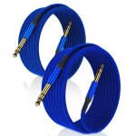 Tianyi - cble instrument audio stro 6. 35mm (6m / 2 pack) cordon tress en nylon jack trs 1 / 4 mle ...