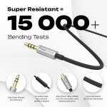 Tianyi - câble jack audio 3. 5mm mâle vers mâle, 1m cable audio avec 3. 5mm prise jack avec microphone ... Tianyi - câble jack audio 3. 5mm mâle vers mâle, 1m cable audio avec 3. 5mm prise jack avec microphone ...