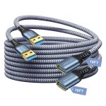 Tianyi - cable de rallonge usb 3. 0, [5m + 5m, 2 paquet] usb male vers femelle rallonge cable transfert ...