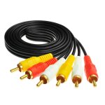 Tianyi - cble rca, cble composite audio vido 3 rca, cble av plaqu or, pour tv, magntoscope, dvd, ...