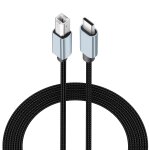 Tianyi - cble usb b vers usb c pour imprimante, 9. 8ft usb b to usb type c printer nylon braided cable ...