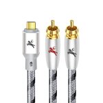 Tianyi - cble usb de type c vers 2 rca, cble adaptateur usb - c vers jack audio, cble audio de type ...