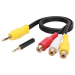 Tianyi - cable video jack cable audio video rca, 3, 5 mm mâle vers 3 rca femelle pour smartphones, tablettes, ... Tianyi - cable video jack cable audio video rca, 3, 5 mm mâle vers 3 rca femelle pour smartphones, tablettes, ...