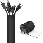 Tianyi - cache - cble flexible, 330cm allong rangement de cble cacher les fils gaines, organisateur ...
