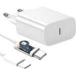 Tianyi - chargeur rapide 25w usb - c + cble 1 m[certifi mfi], adaptateur secteur pd, prise eu, compatible ...