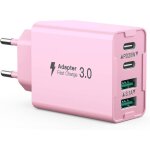 Tianyi - chargeur usb c, 40w 4 port prise usb c chargeur rapide, multi usb secteur pd20w + qc 3. 1a type ...