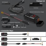 Tianyi - chargeur de voiture, prise usb qc 3. 0 et voltmètre led 6 - 30v, adaptateur usb étanche pour ... Tianyi - chargeur de voiture, prise usb qc 3. 0 et voltmètre led 6 - 30v, adaptateur usb étanche pour ...