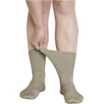 Tianyi - chaussette sans lastique diabtique extra large femme (3 paires) non comprimante pieds gonfls ...