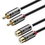 Tianyi - cinch rca cble de rallonge cble, audio stro 2rca mle vers 2rca femelle en cuivre plaqu ...