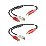 Tianyi - court rca y splitter cable, 1 rca mâle à 2rca femelle câble d'extension audio stéréo pour haut ... Tianyi - court rca y splitter cable, 1 rca mâle à 2rca femelle câble d'extension audio stéréo pour haut ...