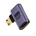 Tianyi - cy mini adaptateur convertisseur hdmi 2. 1, mini hdmi mle vers hdmi femelle 90 degrs coud ...