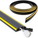 Tianyi - goulotte passe cable, 3 m passe cable sol, chemin de cable de sol pvc auto - adhsif, protege ...