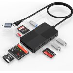 Tianyi - lecteur de carte multiple 8 - in - 2, adaptateur de lecteur de carte mémoire usb c usb3. 0 pour ... Tianyi - lecteur de carte multiple 8 - in - 2, adaptateur de lecteur de carte mémoire usb c usb3. 0 pour ...