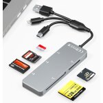 Tianyi - lecteur carte sd 5 - en - 1 pour iphone / pc / ipad - adaptateur memory stick pro duo pour cartes ...