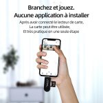 Tianyi - lecteur carte sd micro sd(4en1)usb c lightning usb - a micro usb adaptateur compatible pour ...