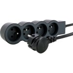 Tianyi - legrand rallonge multiprise extra - plate, 4 prises 2p + t 16a 3680w, cordon 3m noir et gris ...