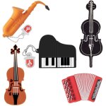 Tianyi - (lot de 5) cl usb 32 go avec motif d'instruments de musique mignons, borlterclamp pendrive ...
