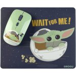 Tianyi - pack 2 en 1 souris et tapis de souris avec motif de baby yoda grogu de the mandalorian de star ...