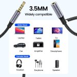 Tianyi - rallonge jack audio 3. 5 mm 4 ples pour casque micro, nylon tress jack mle vers femelle cble ...