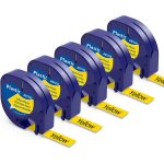 Tianyi - ruban compatible avec dymo letratag plastique ruban 12mm x 4m noir sur jaune 91222 pour dymo ... Tianyi - ruban compatible avec dymo letratag plastique ruban 12mm x 4m noir sur jaune 91222 pour dymo ...