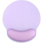 Tianyi - tapis de souris ergonomique avec repose - poignet violet clair avec coussin en gel