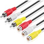 Tianyi - tnp câble d'extension et rallonge cinch / rca fiche mâle vers femelle (2 m), munis de connecteurs ... Tianyi - tnp câble d'extension et rallonge cinch / rca fiche mâle vers femelle (2 m), munis de connecteurs ...