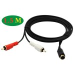 Tianyi - s - video cble sparateur mini din y 4 broches, combinaison plaque or cble adaptateur d'extension ...