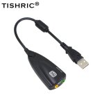 Tishric - carte son externe usb 5hv2 7. 1, adaptateur audio pet3. 5 mm avec microphone, sauna, tlphone, ...