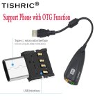 Tishric - carte son externe usb 5hv2 7. 1, adaptateur audio pet3. 5 mm avec microphone, sauna, tlphone, ...